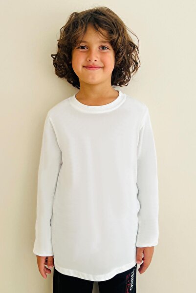 Breeze T-Shirt for Boys - Long Sleeve, 5-14 Years, Ecru