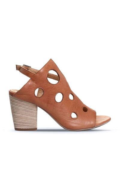BUENO Shoes Taba Deri Kadın Topuklu Sandalet 01wl3704