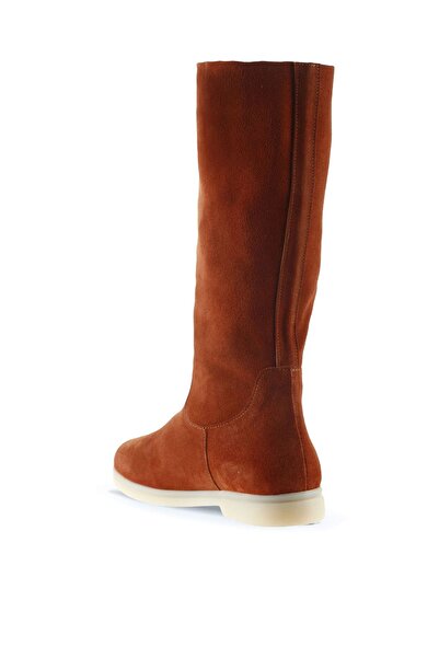 Bueno Shoes Kiremit Süet Kadın Düz Çizme 01wt3306