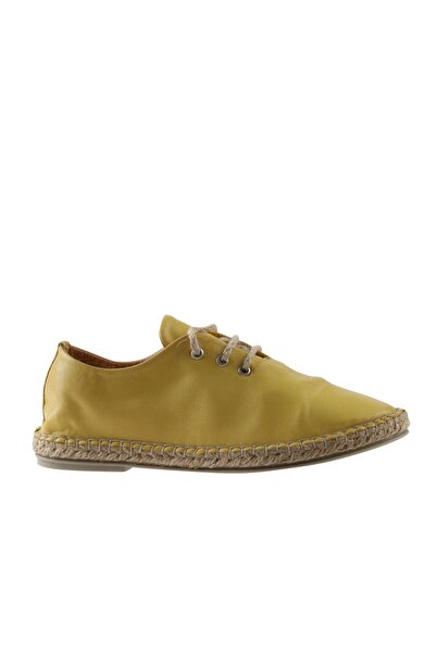 Bueno Shoes Yellow Leather Women's Espadrille - 01wn1617 Model