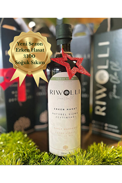 Riwolli Yeni Sezon Erken Hasat 1 Lt %100 Soğuk Sıkım Natürel Sızma Zeytinyağı...