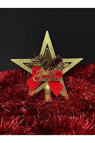 ENG PARTİ DÜNYASI Gold Star Christmas Tree Topper – Christmas Decoration with...