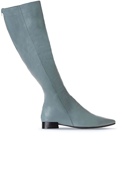 Bueno Shoes حذاء مسطح من الجلد الأزرق للنساء - 01wr3009