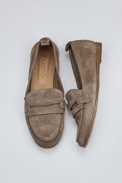 Bueno Shoes Γυναικείες φλατ μπαλαρίνες Mink Suede 01wy6000