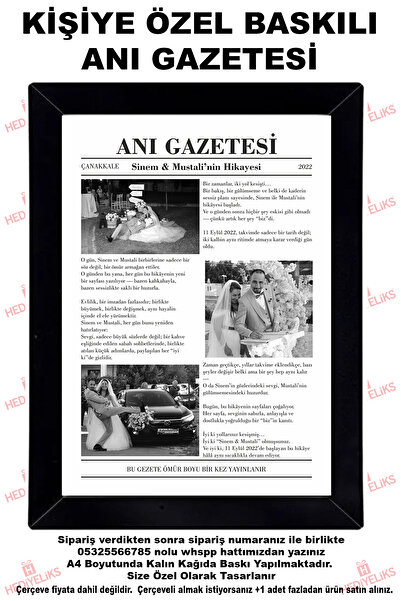 HEDİYELİKS Kişiye Özel Anı Gazetesi