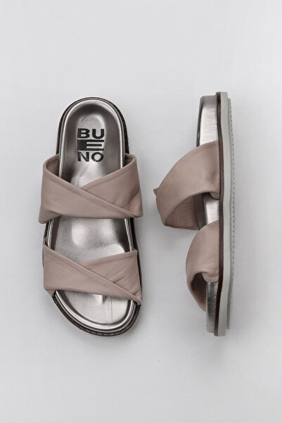 Bueno Shoes 01wu5831 Модель Сірі шкіряні жіночі капці