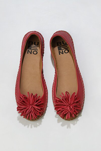 Bueno Shoes 01ws4807ModelFuchsia Leather Women's Flat Ballerinas