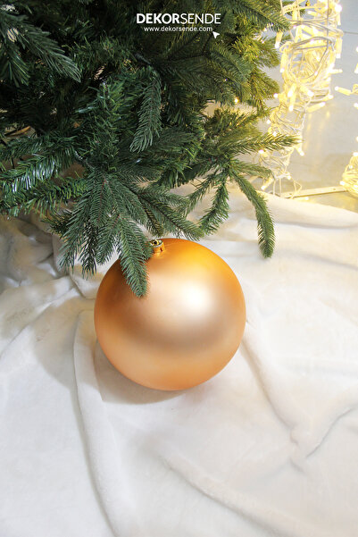 Dekorsende كرة زينة رأس السنة غير لامعة برونزية 25 سم