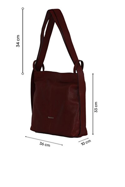 Bueno Shoes Claret Red Npl Leather Women's Shoulder Bag 01Wbu1971