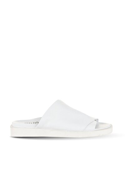 Bueno Shoes Жіночі білі шкіряні плоскі капці - 01ws2810