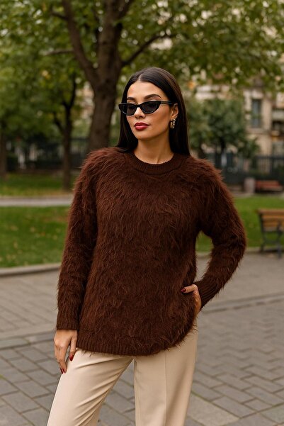TOFAN TRİKO Oversize Plush Knitwear Sweater