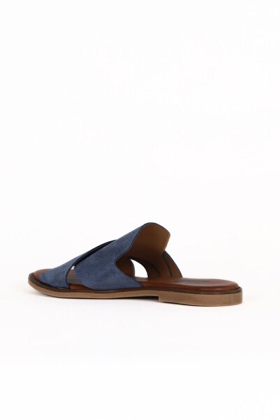 Bueno Shoes Blue Dark Alf Suede Women's Flat Slippers 01Wa5710