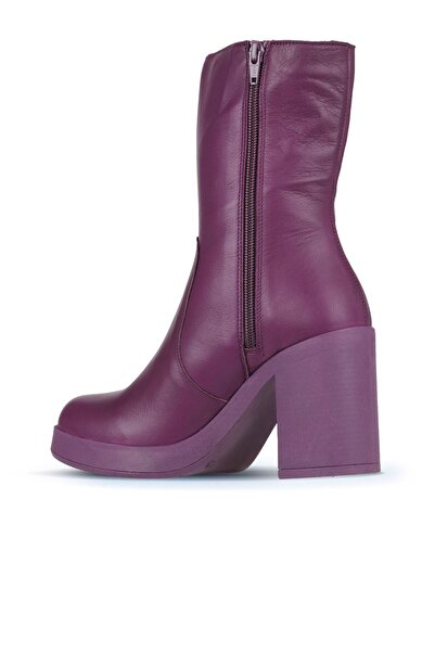 Bueno Shoes Lila bőr női sarkú csizma - 01wz3203