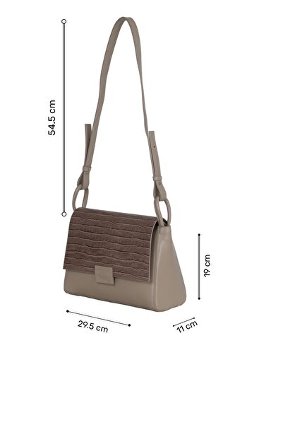 Bueno Shoes Mink Leather-Crocodile Women's Crossbody Bag 01Wb5020