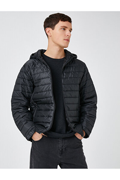 Koton Hooded Puffer Jacket with Pocket Detail Waterproof