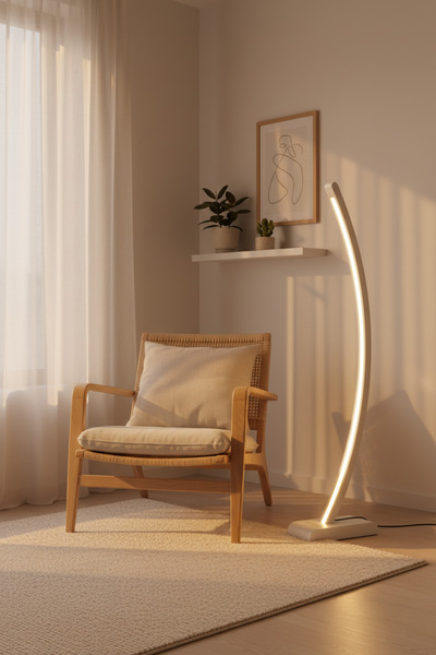 VİLİNZE Vilinze Jedi Ahşap LED Dekoratif Ayaklı Lambader