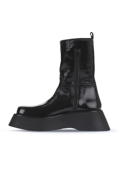 Bueno Shoes Lakkbőr fekete női éksarkú csizma - 01wv5101