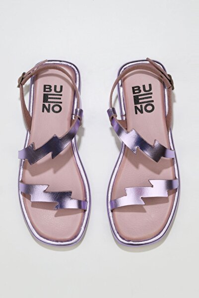 Bueno Shoes Δερμάτινα πούδρα Γυναικεία Flat σανδάλια 01wu4101