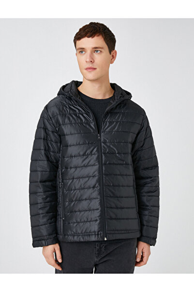 Koton Hooded Puffer Jacket with Pocket Detail Waterproof