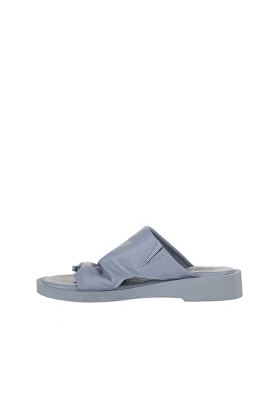 Bueno Shoes Mavi Deri Kadın Parmak Arası Terlik 01wy2910