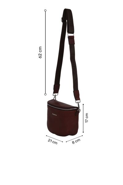 Bueno Shoes Brown Light Npl Leather Women's Crossbody Bag 01Wby3606