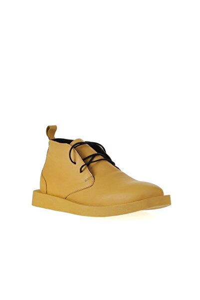 Bueno Shoes Sarı Deri Kadın Düz Bot 01wv9700
