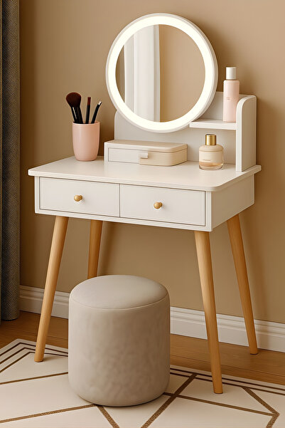 Lapiri 1.Sınıf Premium Kalite %100 Mdf Led Işıklı Aynalı Modern Makyaj Masası...