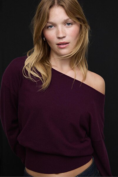 Stradivarius Geniş Yaka Triko Kazak