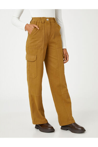 Koton Λεπτομερής τσέπη με ψηλόμεσο παντελόνι Cargo