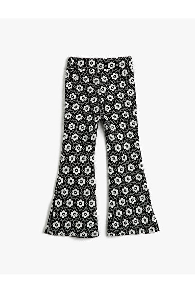 Koton Španělské kalhoty s rozšířenými nohavicemi s květinovým vzorem