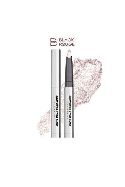 Black Rouge Glitter İçeren Yumuşak Dokulu Işıltılı Stick Göz Farı Drop Eyes Stick Glitz D01 Crystal Glitz 0.7 gr