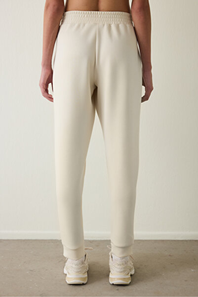 Penti Beige Silky Feel Pocketed Tie Detail Regular Waist Jogger Sweatpants