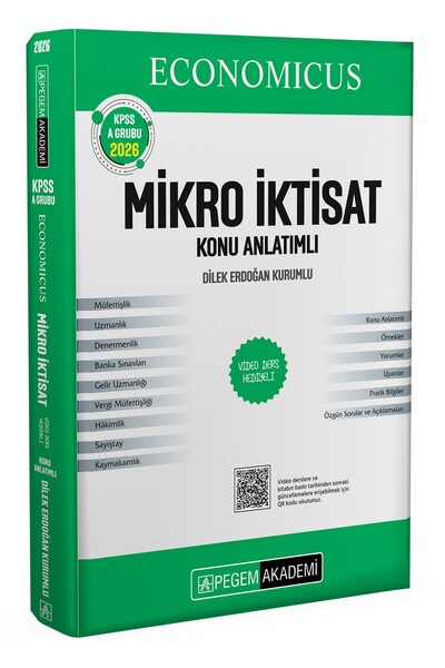 Pegem Akademi Yayıncılık KPSS A Grubu Economicus Mikro İktisat Konu Anlatımlı