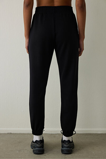 Penti Black Silky Feel Normal Waist Jogger Sweatpants