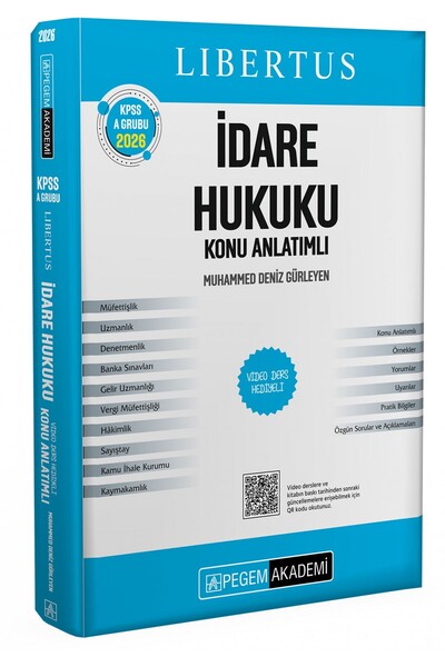 Pegem Akademi Yayıncılık KPSS A Grubu Libertus İdare Hukuku Konu Anlatımlı