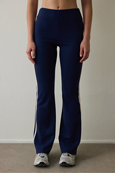 Penti Lacivert Modal Flare (İspanyol Paça) Yüksek Bel Pantolon