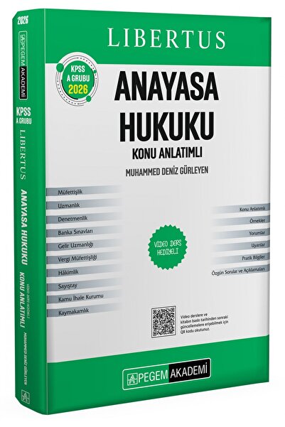 Pegem Akademi Yayıncılık KPSS A Grubu Libertus Anayasa Hukuku Konu Anlatımlı