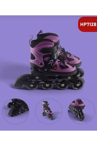 FORSACE Işıklı Silikon Teker Numara Ayarlanabilir Alüminyum Gövde Çocuk Alışt...