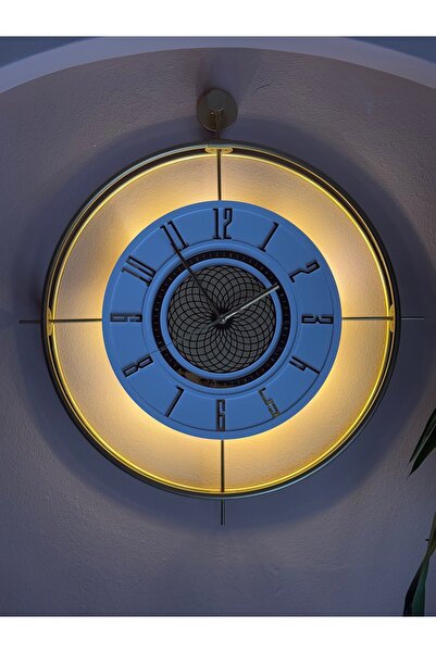 MetaQuartz Aksesuar ELMAS Serisi - Laviento Gold - (Pilli Led) Metal Duvar Saati