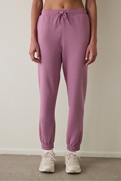 Penti Lilac Mid-Waist Tie Detailed Jogger Sweatpants