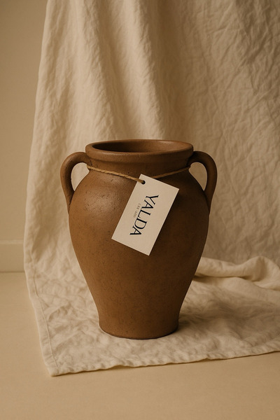 Yalda atelier Sovana Dokulu El Yapımı kuplu Vazo