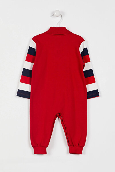 U.S. Polo Assn. Base. Polo Assn Licensed Red Baby Boy Jumpsuit Without Booties