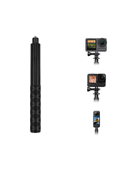 TrioStore Selfie Stick Compatibil cu Insta360 17-110 cm Din Aliaj De Aluminiu, Selfie Stick Invizibil