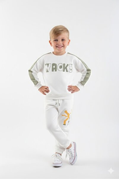 Womi Kids Erkek Çocuk Wacky Oversize Haki Eşofman Takımı