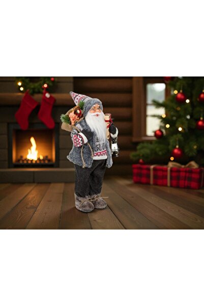 shop New Year Santa Claus Toy New 2026 24X18X45Cm Grey with Flashlight Gift Package Figurine