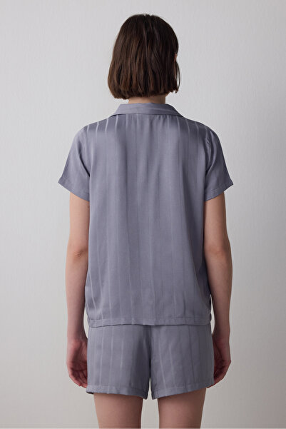 Penti Γκρι Chloe Σατέν Πουκάμισο Σορτς Πιτζάμες