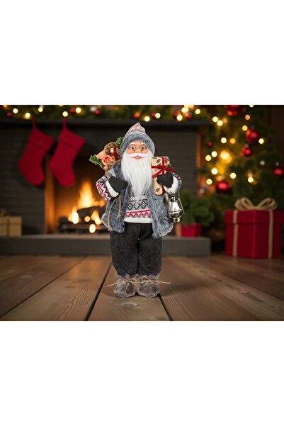 shop New Year Santa Claus Toy New 2026 24X18X45Cm Grey with Flashlight Gift Package Figurine