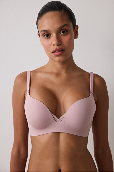 Penti Piszkos rózsaszín Eliza Push Up melltartó, balensless