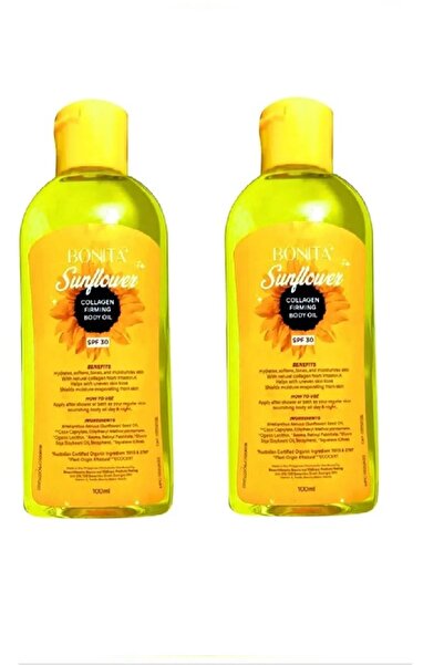 BONİTA قطعتين زيت الكولاجين (عباد الشمس) لشد البشرة مع عامل حماية من الشمس 30...