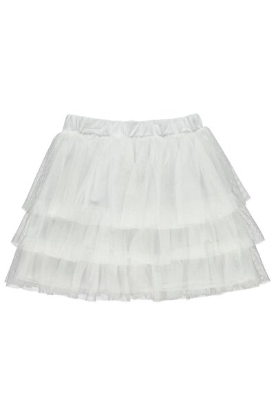 Civil Girls Layered Tutu Skirt for 4-9 Years Old - White